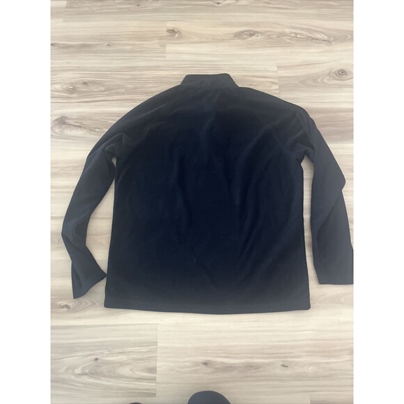 Columbia Size‎ L Long Sleeve Quarter Zip Mock Neck Sweatshirt Black Fleece Nice! - Picture 8 of 8